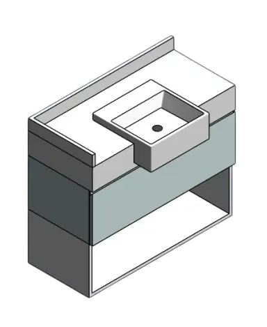 Cabinet with Semi-Recessed Sink | families image