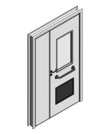 Porta de Giro - 2 Folhas - Assimétrica - Airo PVC | families image