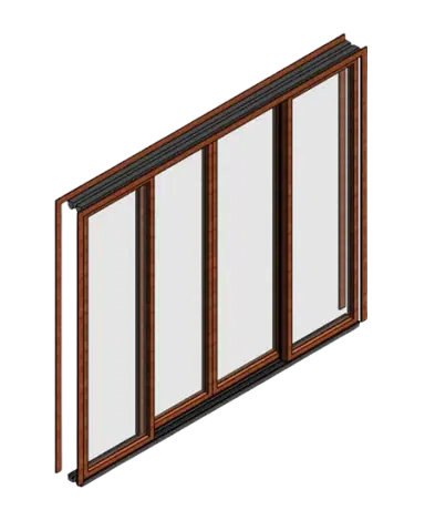 Porta de Correr LVW40 com Batente Oculto e Abertura Central - Ulimax | families image