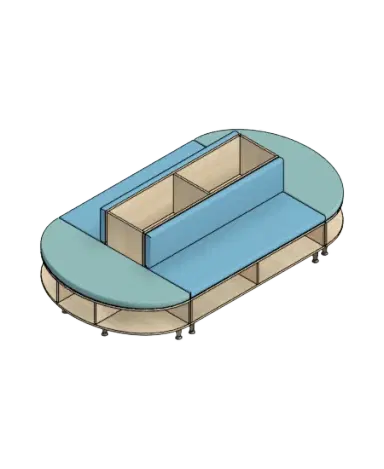 Half-Moon Sofa Center Module | families image