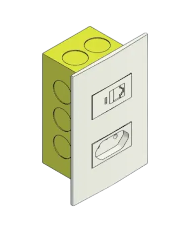 Outlet and RJ45 Cat6 Connector Set - 4X2 | families image