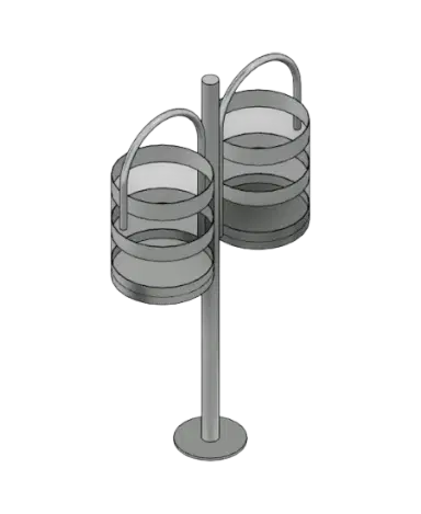 Papelera Tubular Doble | families image