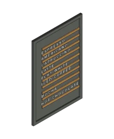 Coffee Menu Sign
