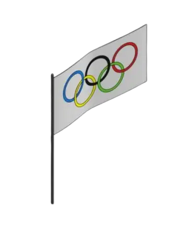 Flag with Olympic Rings | families image