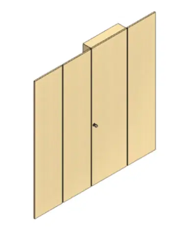 Puerta con Paneles Apertura A | families image