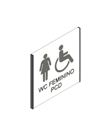 Placa de Identificação de Sala Pictograma | families image