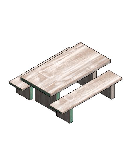 Rustic Table and Bench