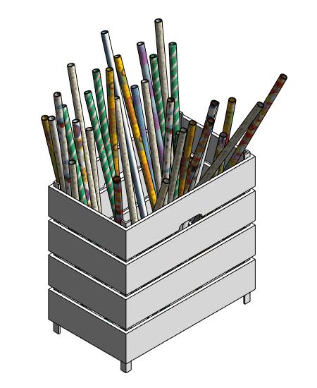 Caja con Papeles Decorativos